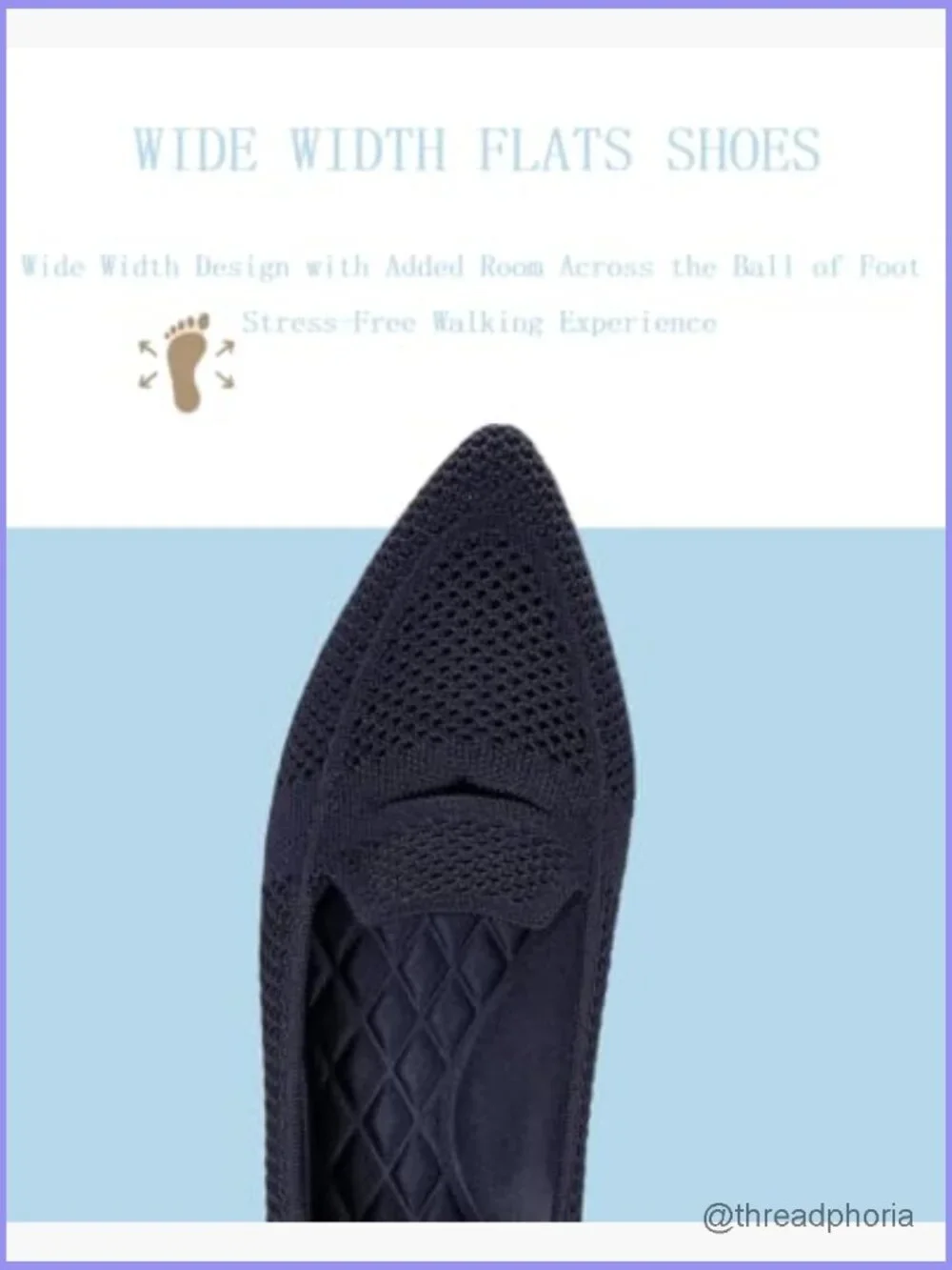 Pointed Toe Penny Loafers Dressy Ballet Flats Knit Slip-on Comfort